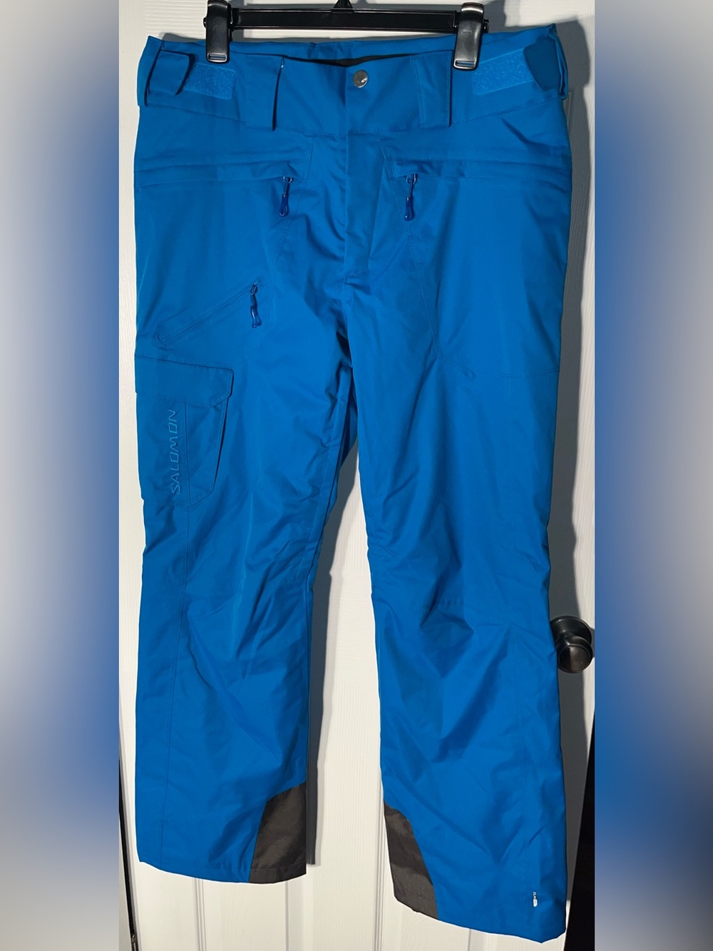Men's Salomon Bright Blue Response II Insulated Lined Ski Snow Pants Size Large
